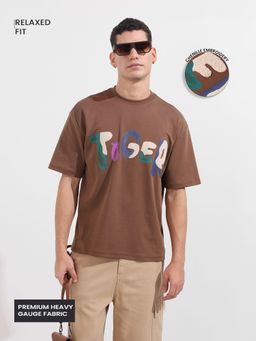 The Indian Garage Co - Men Brown Typography T-Shirt