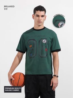 The Indian Garage Co - Men Green Typography T-Shirt