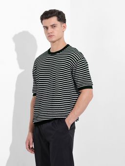 The Indian Garage Co - Men Green Striped T-Shirt