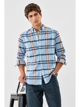 Snitch - Men Blue Checks Shirt