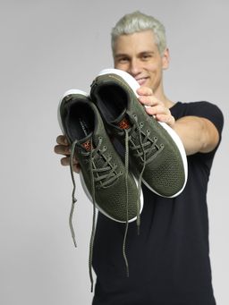 Jack & Jones - Green Lace-Up Sneakers