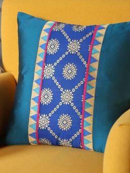 Revive Home - Multi-Color Indian Sari Silhouettes Cushion Cover