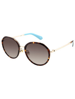 Kate Spade - Brown Shaded Plastic UV Protection Full Rim Round Frames Sunglasses (56)