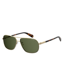 Polaroid - Green Polarized Lens Navigator Sunglass Gold Frame