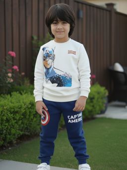 Napchief - Captain America Classic Off White Sweatshirt & Joggers (Set of 2)