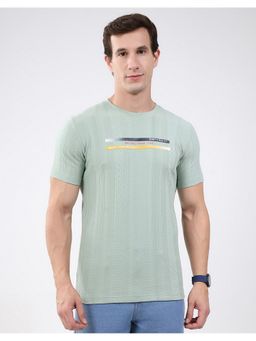 Monte Carlo - Green Men Slim Fit Solid Pattern Summer T-Shirt