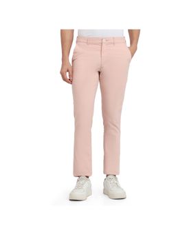 ColorPlus - Contemporary Fit Solid Piece Dyed Pink Trousers