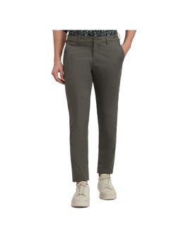 ColorPlus - Slim Fit Printed Green Trousers