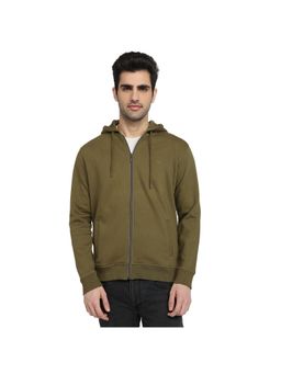ColorPlus - Dark Olive Regular Fit Hoodie