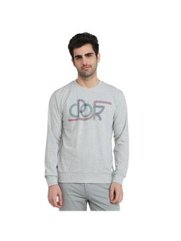 ColorPlus - Medium Grey Regular Fit Solid Sweatshirt