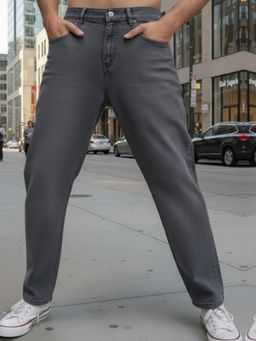 RIGO - Men Grey Solid Straight Fit Jeans