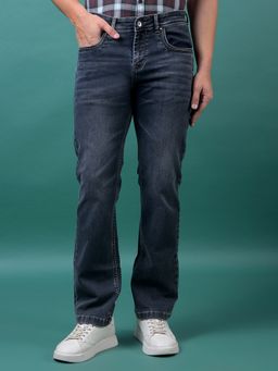 CRIMSOUNE CLUB - Men'S Grey Solid Slim Fit Jeans