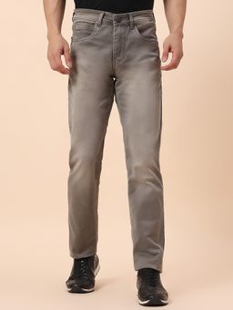 Cantabil - Men Grey Solid Regular Fit Jeans