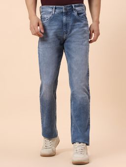 Cantabil - Men Blue Solid Regular Fit Jeans