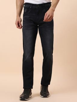 Cantabil - Men Black Solid Regular Fit Jeans