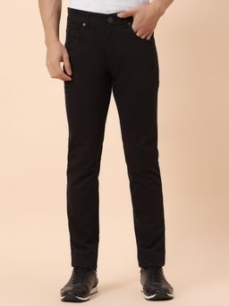 Cantabil - Casual Regular Fit Black Trousers