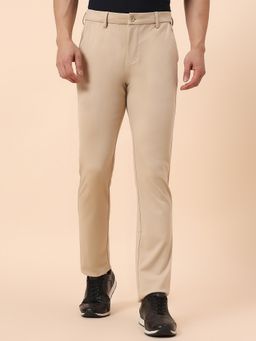 Cantabil - Casual Regular Fit Khaki Trousers
