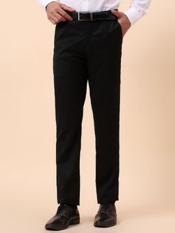 Cantabil - Casual Regular Fit Black Trousers