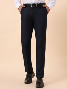 Cantabil - Formal Regular Fit Navy Blue Trousers