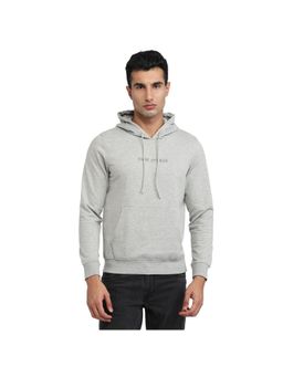 Park Avenue - Medium Grey Slim Fit Solid Hoodie