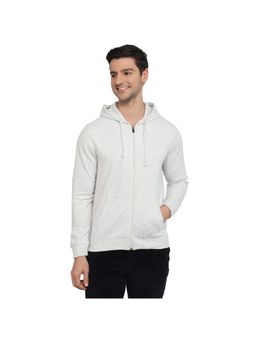 Park Avenue - Men Medium Grey Slim Fit Solid Hoodie