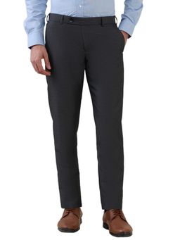 Park Avenue - Men Slim Fit Grey Trousers
