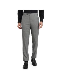 Park Avenue - Men Slim Fit Grey Trousers