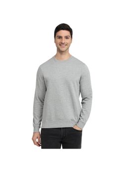 Raymond - Medium Grey Regular Fit Solid Sweatshirt