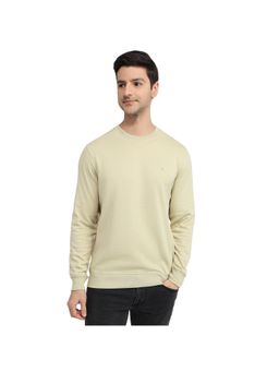 Raymond - Light Green Regular Fit Solid Sweatshirt