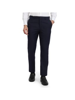 Raymond - Men Contemporary Fit Blue Trousers