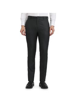 Raymond - Men Slim Fit Checkered Green Trousers