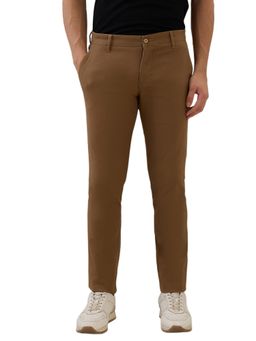 Parx - Low Rise Tapered Fit Khaki Trousers