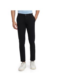 Parx - Low Rise Tapered Fit Black Trousers