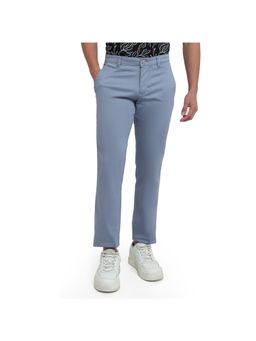 Parx - Men Low Rise Tapered Fit Blue Trousers
