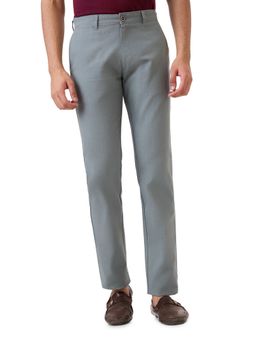 Parx - Men Slim Tapered Fit Green Trousers