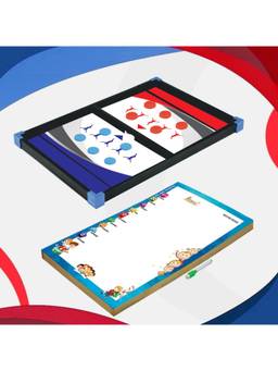 MAD OVER TOYS - 2-in-1 Junior String Hockey Game with Writing Board
