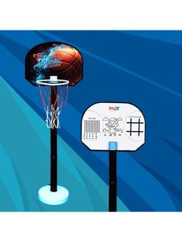 MAD OVER TOYS - 3-in-1 Adjustable Basketball Set with Tic-Tac-Toe