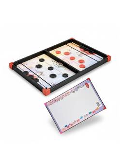 MAD OVER TOYS - 2-in-1 String Hockey Game with White Board - Unicorn