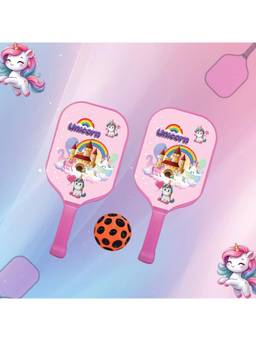 MAD OVER TOYS - Unicorn Pickle Game Set with 2 Paddles & Moon Ball