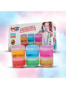 MAD OVER TOYS - Crystal Slime with Sparkly Crystals (Pack of 6)