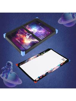 MAD OVER TOYS - 2-in-1 String Hockey Game with White Board - Space
