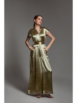 Torsha - Gold Satin Co-Ord Set