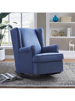 HomeTown - Faith Fabric Rocking Chair in Blue Colour