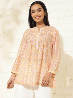 Fabindia - Natural Rayon Blend Pintucks Tunic