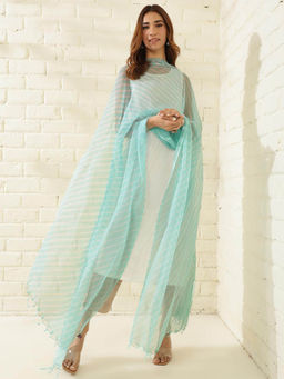 Fabindia - Light Blue Cotton Silk Dupatta