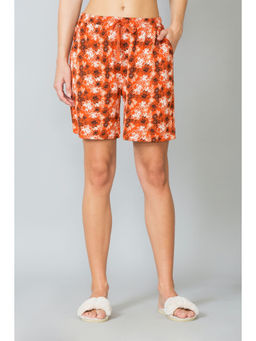 Van Heusen Woman Lingerie and Athleisure - Van Heusen Women Drawstring Waist & Functional Pocket Lounge Shorts - Orange