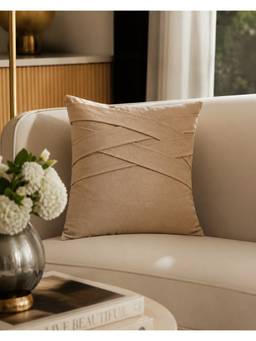 The Living Edit - Brown Dune Drape Cushion Cover