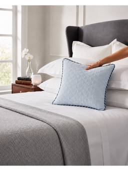 The Living Edit - White Stitch Mandala Cushion Cover