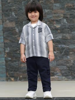 BAD BOYS - Navy Blue Stylish Shirt with T-Shirt and Pant