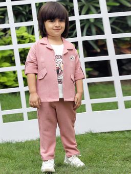 BAD BOYS - Peach Trendy Jacket with T-Shirt and Pant